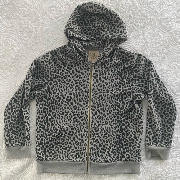 Chaser Leopard Zip Hoodie M L - Picture 2 of 4